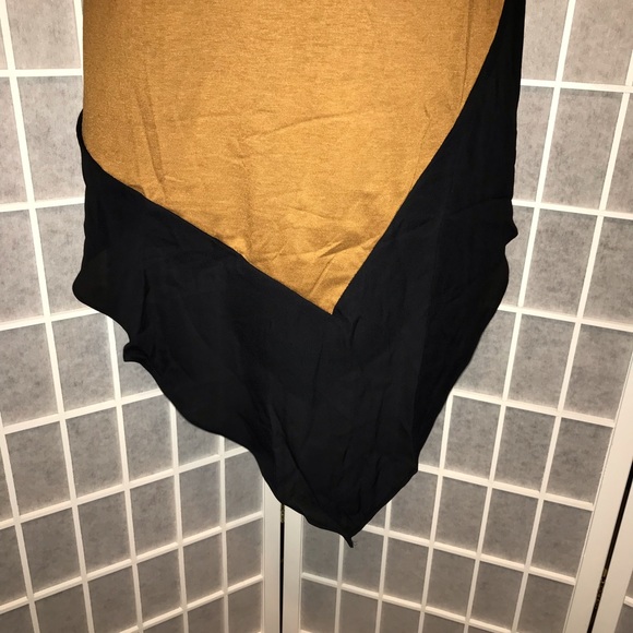 Asymmetrical Chiffon Long Blouse - Brown - L - Picture 2 of 5